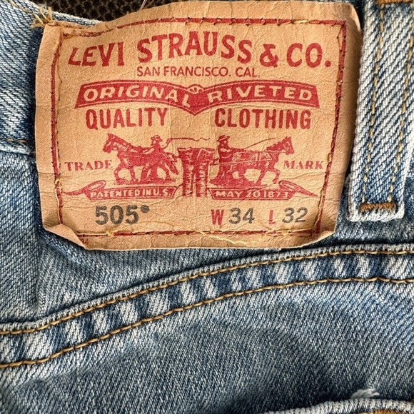 Vtg Levis 505 Jeans Floral Embroidered Reworked Cottage Boho Y2K Upcycled OOAK - Picture 5 of 16